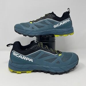 SCARPA Rapid US Size 7.5 Trail Running Shoes Vibram Megagrip Soles Blue/Acid